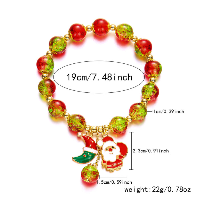 Wholesale Cartoon Christmas Beaded Bracelet