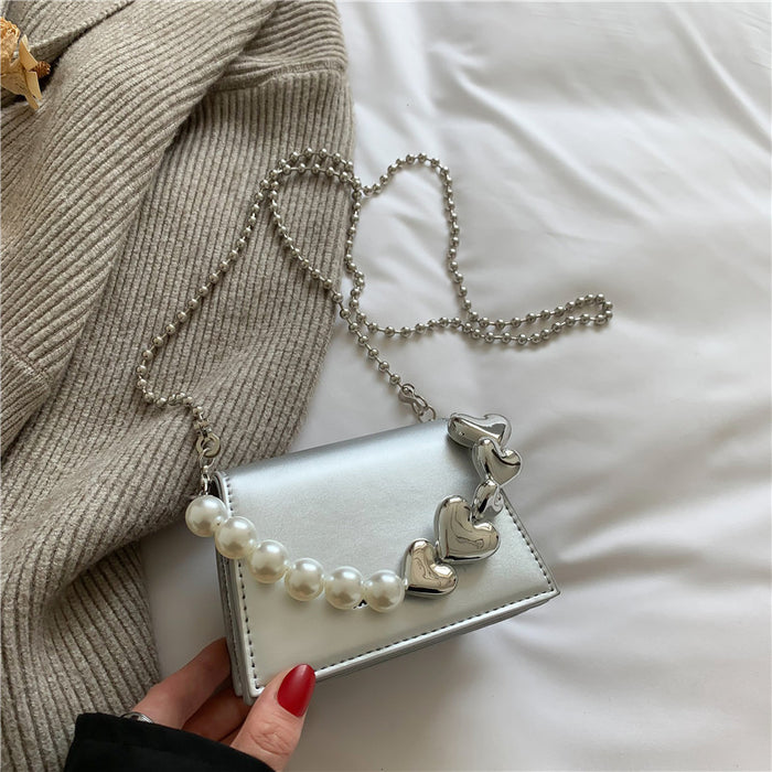 Wholesale PU New Style Pearl Mini Square Bag JDC-SD-YuanDuo070