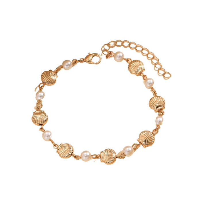 Wholesale Product Marine Fan Shell Imitation Pearl Bracelet