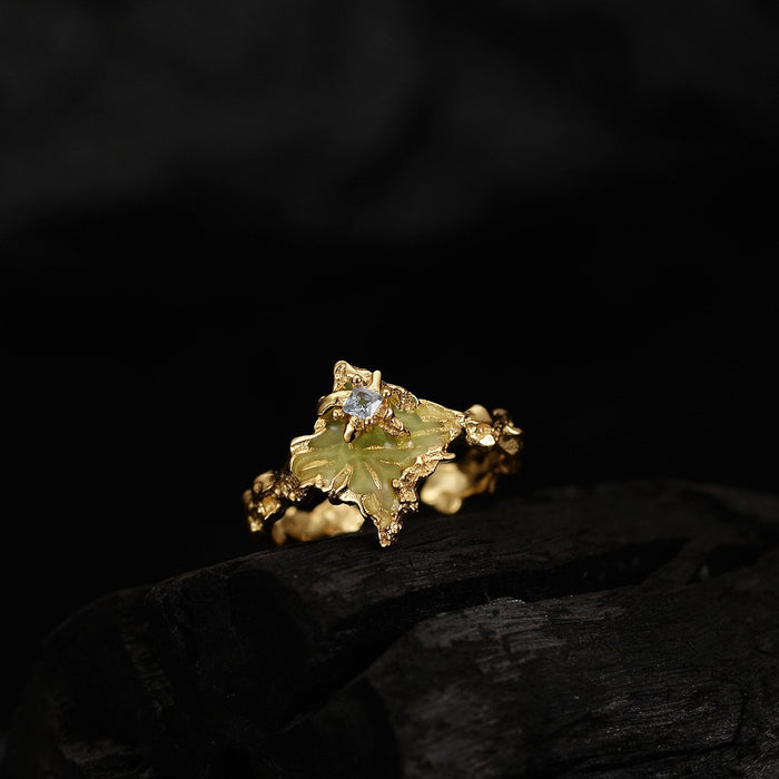 Wholesale Texture Color Diamond Ring Sterling Silver Glue Drop Jewelry for Women