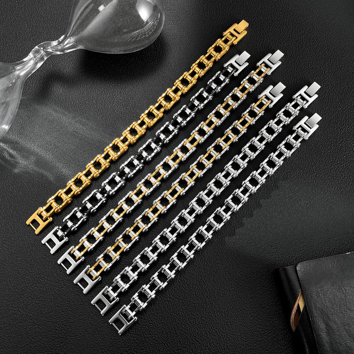Wholesale Bracelet Titanium Steel Bracelet Rock Personalized Motorcycle Chain Bicycle Bracelet