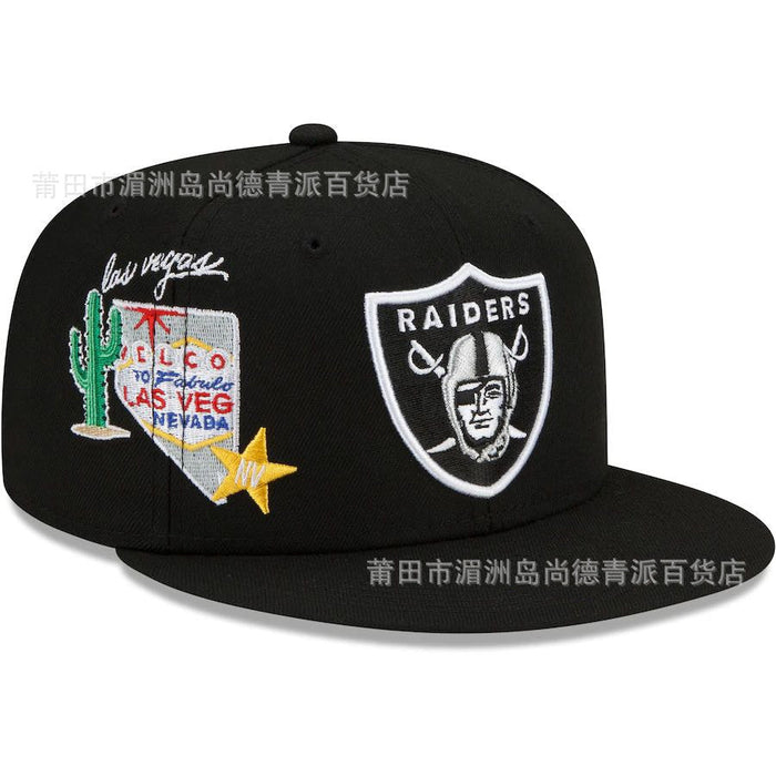 Wholesale Cotton Football Team Embroidered Cap Flat Brim Baseball Cap JDC-FH-ShangD001