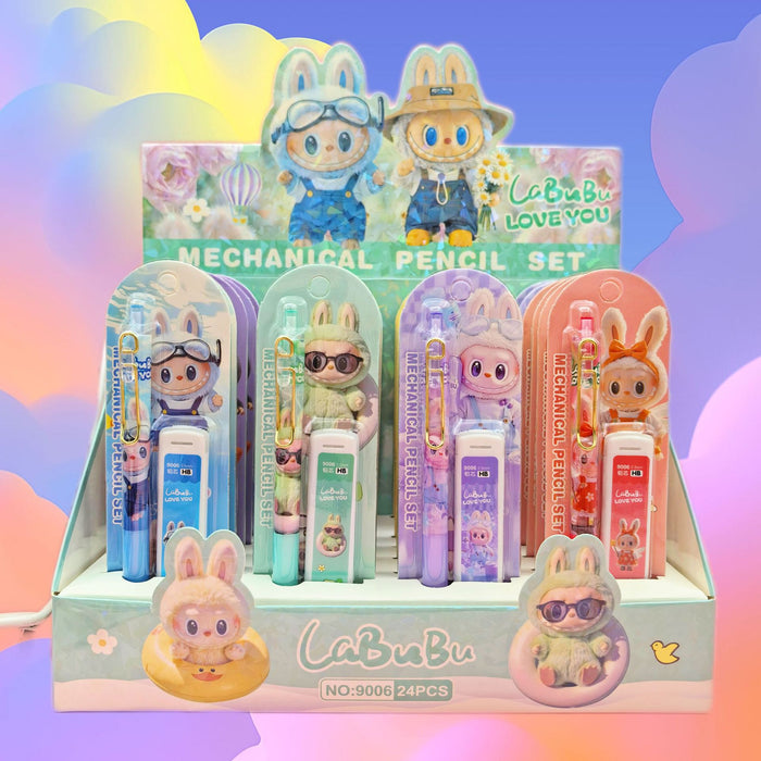 Wholesale Automatic pencil suit cartoon activity pencil with refill non-cutting continuous