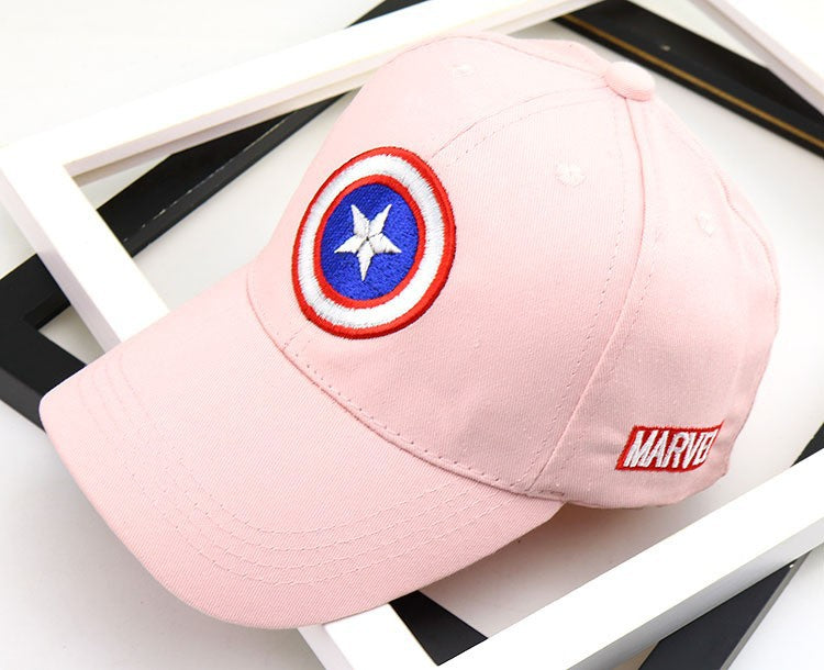 Wholesale Red Solid Color Kids Baseball Cap With Wide Brim Sunscreen Dome Top Trendy Gift