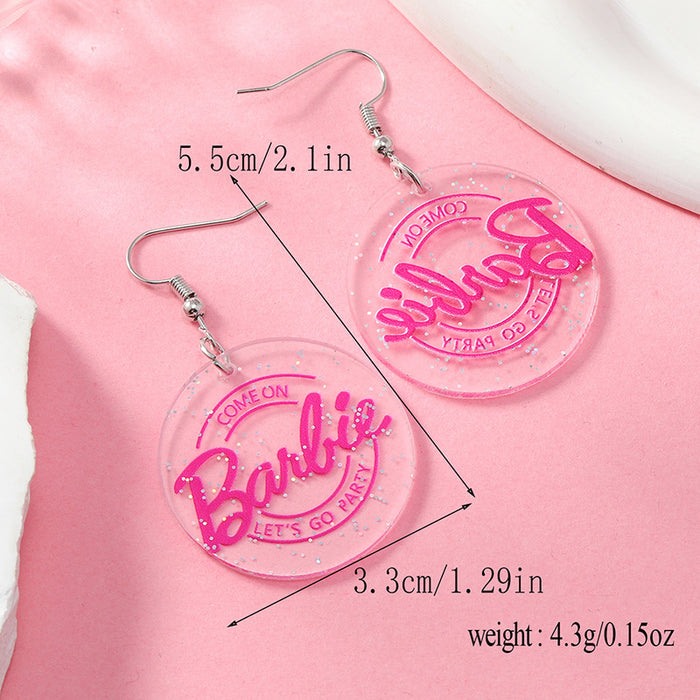 Wholesale Love Lady Apple Teacher Acrylic Earrings JDC-ES-FSY001