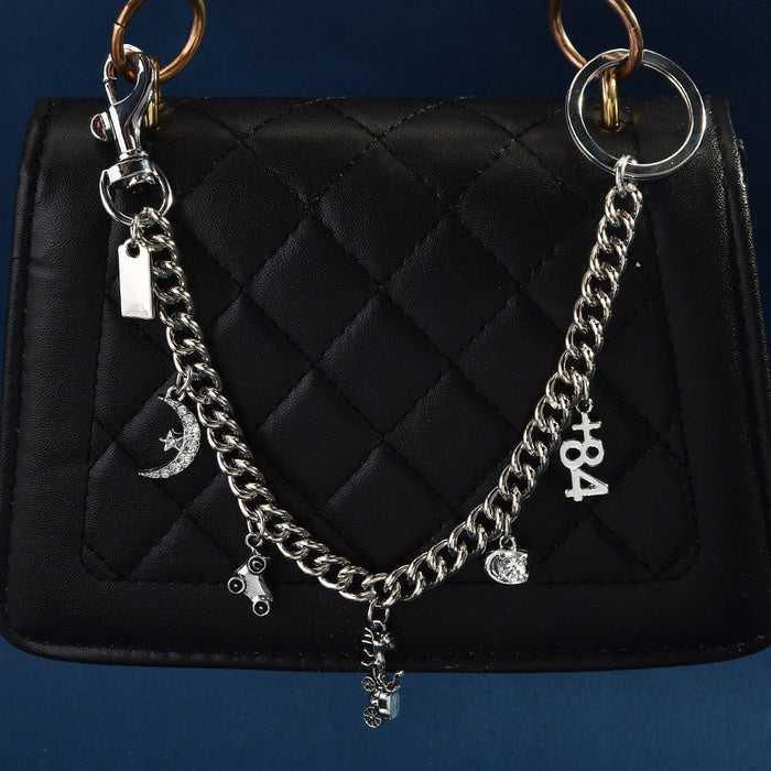 Wholesale Dinosaur Heart Shell Cherry Bag Charm Chain Metal Gold Tone Trendy Crossbody Pendant Boutique Resale Accessory