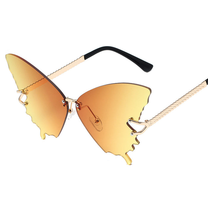 Wholesale Butterfly Large Frame Women's PC Sunglasses JDC-SG-HongR015