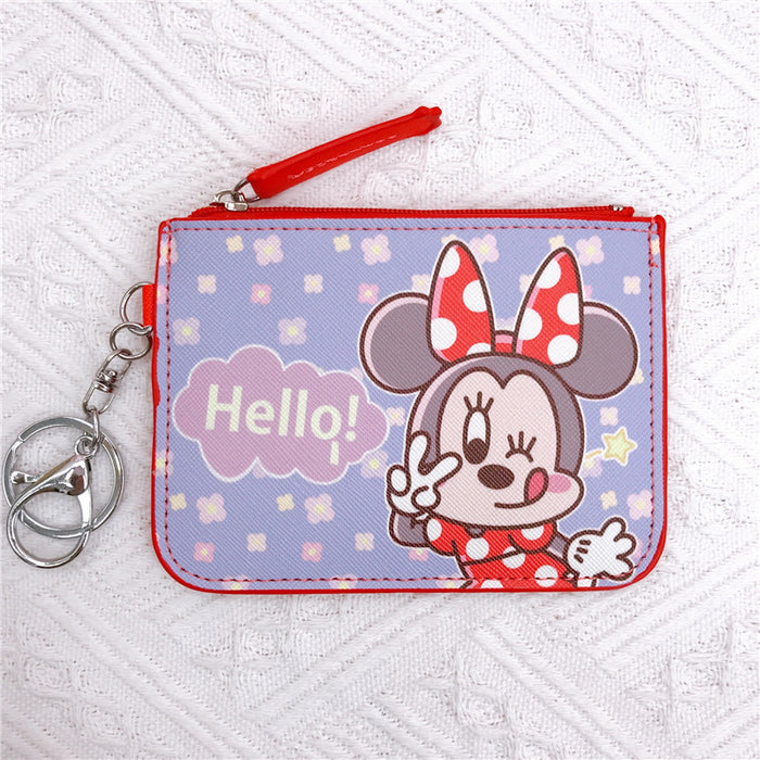 Wholesale PU Cartoon Printing with Key Ring Coin Card Holder JDC-WT-YaLL015