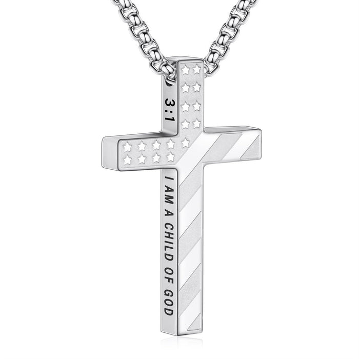 Wholesale Cross Stainless Steel Necklace Versatile Men and Women Personalized Hip Hop Pendant Necklace Accessories