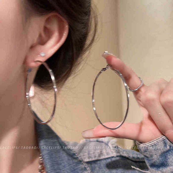 Wholesale Circle earrings, light luxury, high-end sensory element, circle ear buckle, ear accessories, exaggerated large ear rings, earrings