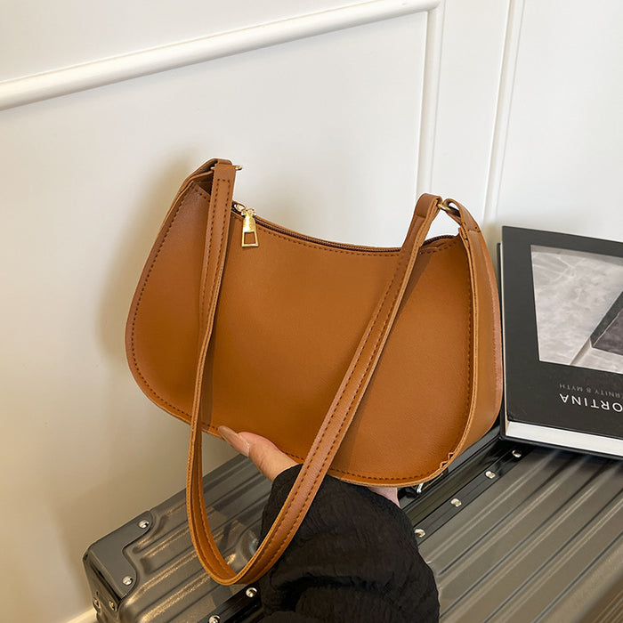 Wholesale Solid color simple small square bag women' s new high-end underarm shoulder bag popular underarm bag