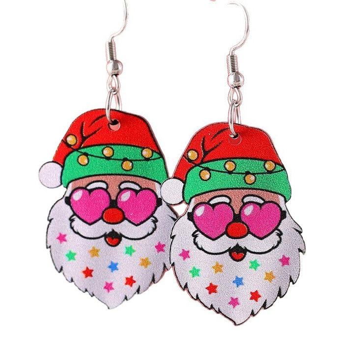 Wholesale Christmas Cartoon 2D Acrylic Drop Earrings - Trendy Party Jewelry Accessory MOQ≥2
