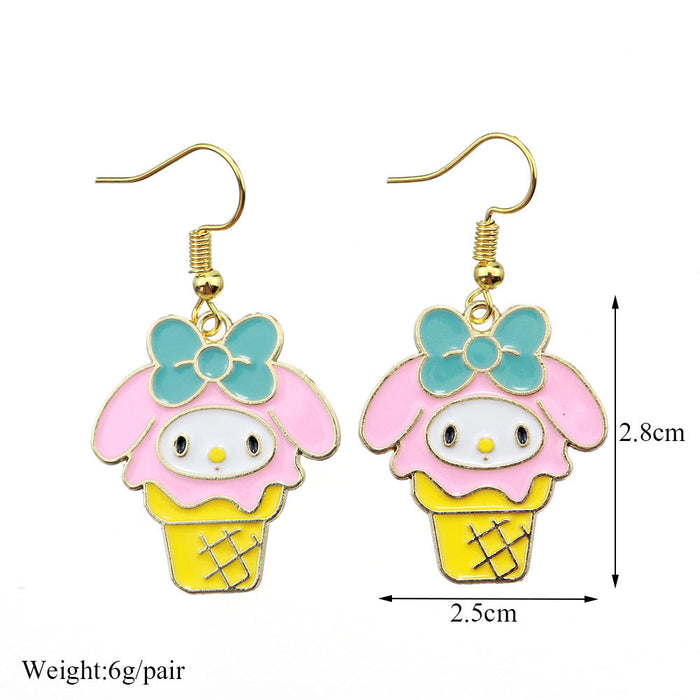 Wholesale Earrings Alloy Enamel Cute Cartoon (S) JDC-ES-niqing003