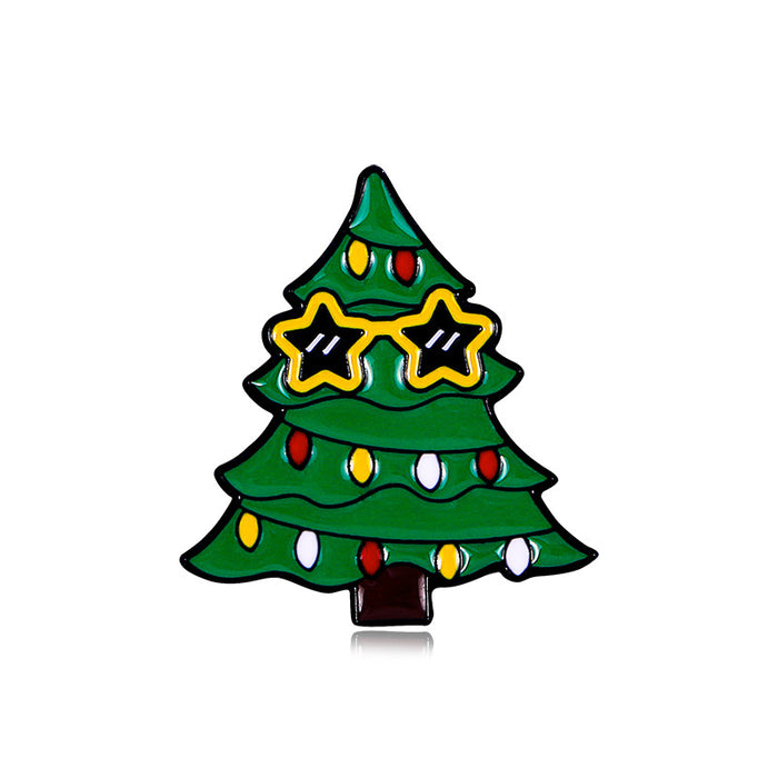 Wholesale Christmas Cute Cartoon Tree Badge Brooch
