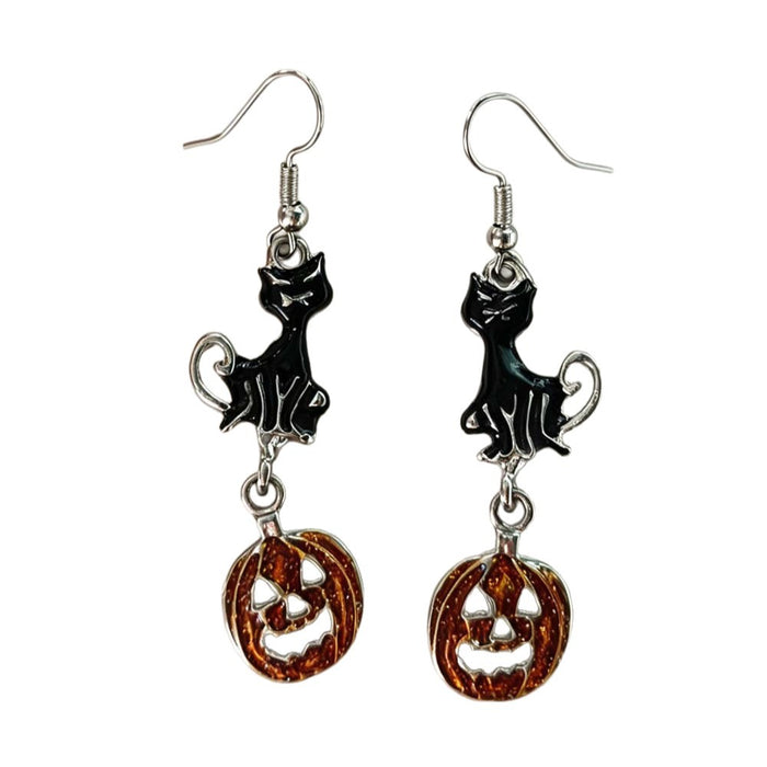 Wholesale  Earrings Set Skull Bat  Pumpkin Cat Stud Earrings Zinc Alloy Party Jewelry Accessory