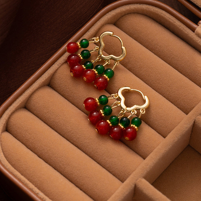 Wholesale Beaded Earrings Women's Ear Drop Cheongsam Hanfu Ear Buckle National Style Earrings