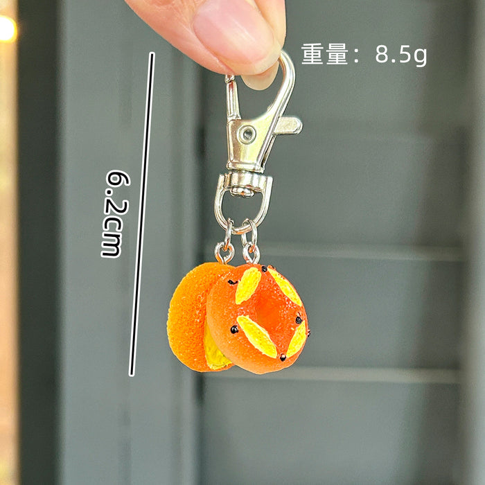 Wholesale French alkaline bread keychain small pendant girls bag student backpack pendant