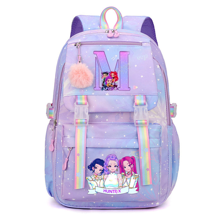 Wholesale Alphabet Print Backpack,  Casual Large-Capacity Bag