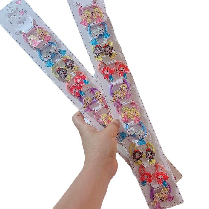 Wholesale 10pcs Princess small rubber band tie children' s acrylic hair band