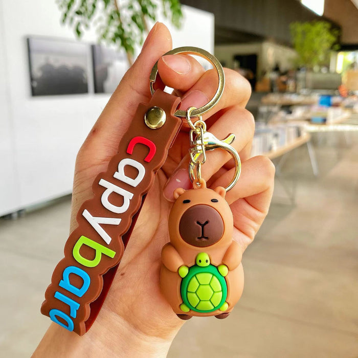 Wholesale Capybara bubble blowing keychain cute little capybara pendant car bag pendant