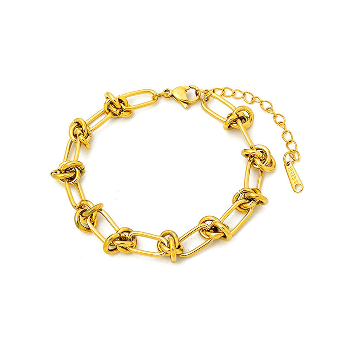 Wholesale street style knot simple naked chain necklace