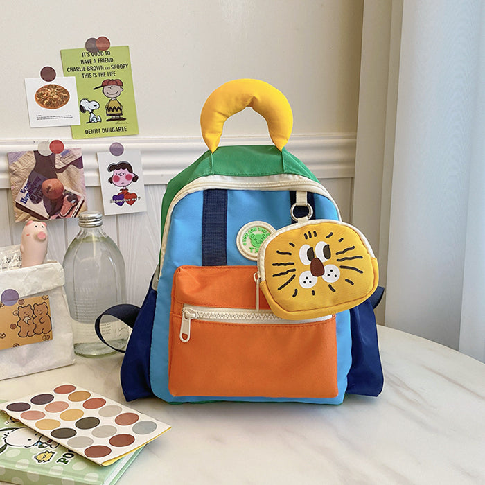 Wholesale Schoolbag Boys and Girls Small Backpack Children Color Schoolbag