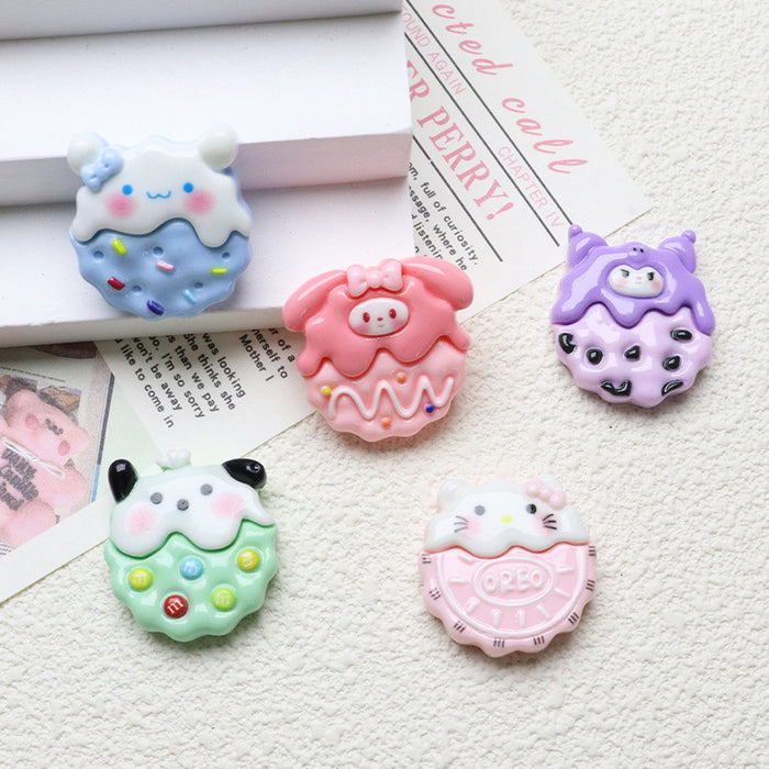 Wholesale 10PCS Cartoon Biscuit Series Resin Diy Decorative Patch Accessories JDC-FK-YaoL022