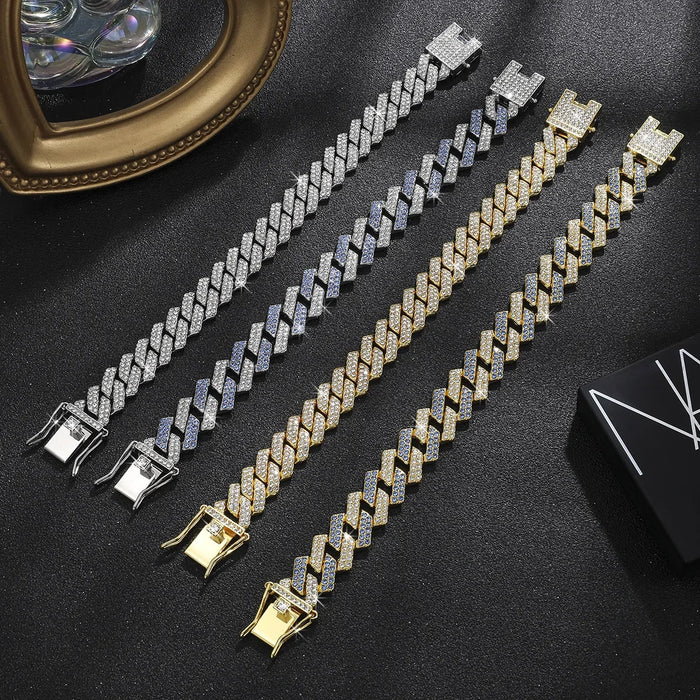 Wholesale Alloy Heavy Industry Full Diamond Cuban Chain Diamond Set Necklace