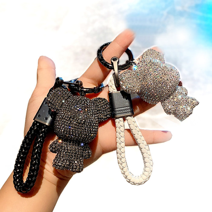 Wholesale color cartoon bear keychain fashion bag pendant cute bear car keychain