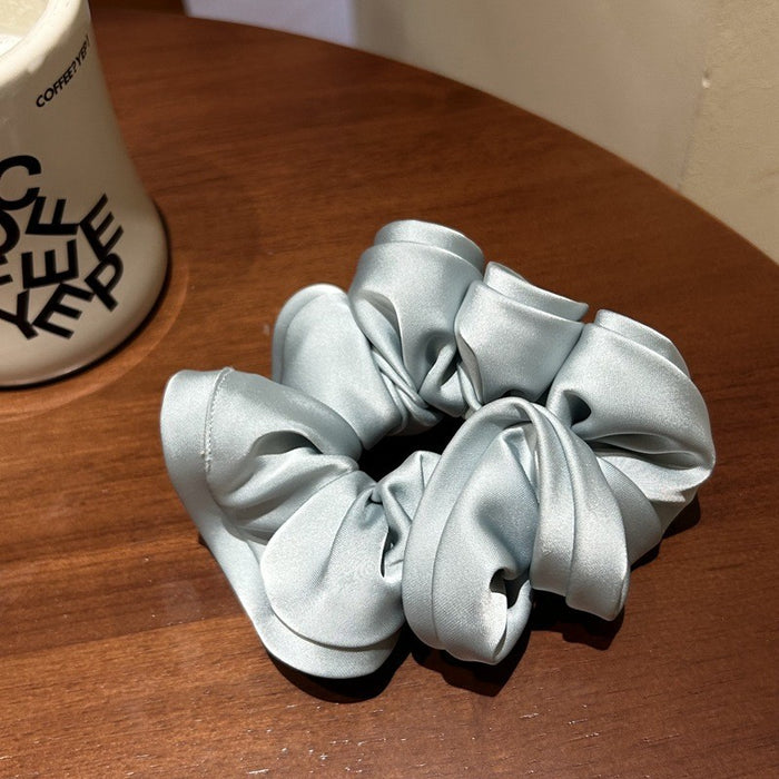 Wholesale High end hair loop with oversized fungus edge and satin finish, elegant hair string