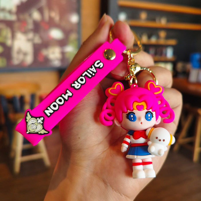 Wholesale Cartoon Silicone Doll Keychain JDC-KC-Tingm200