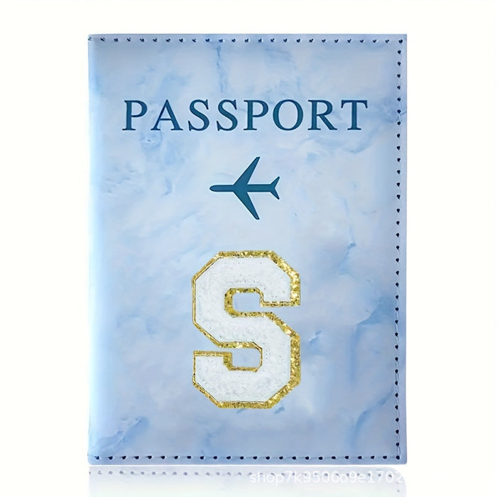 Wholesale Fashion Initial Letter Pattern PU Passport Holder Travel Wallet Casual Everyday Accessory