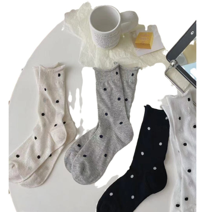 Wholesale Socks retro polka dot new mesh breathable socks absorb sweat and prevent odor