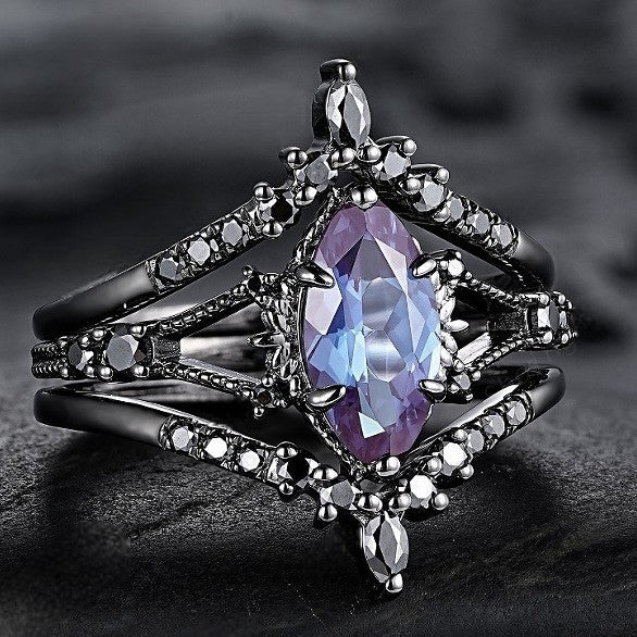 Wholesale Vintage three-piece ring set Black Warrior jewelry
