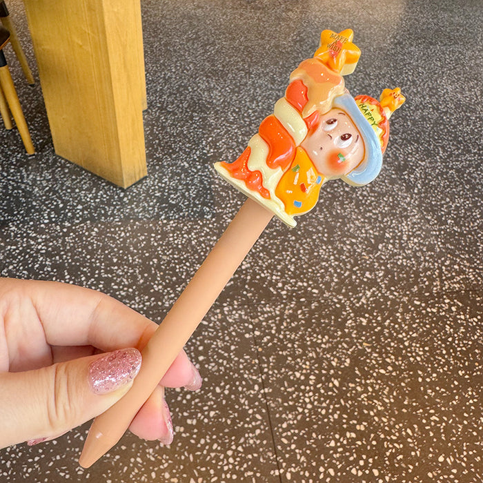 Wholesale Little doll click pen cute neutral pen ballpoint pen student