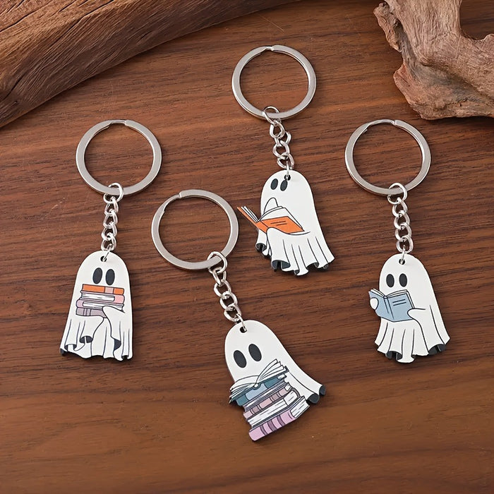 Wholesale  Book Ghost Acrylic Keychain Bag Charm MOQ≥10