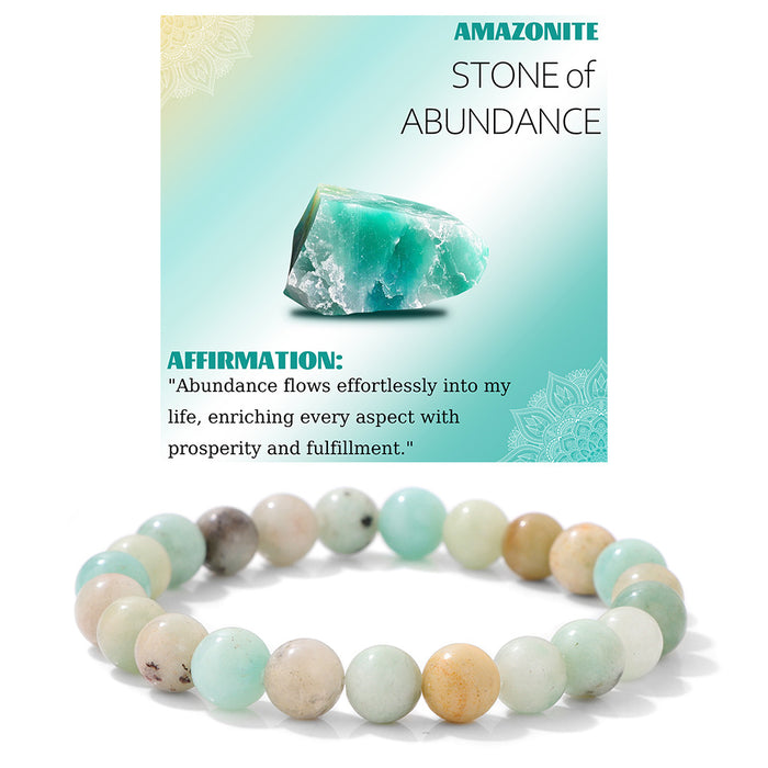 Wholesale 8mm stone bead bracelet with elastic cord a new design for couples