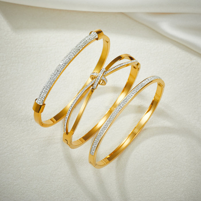 Wholesale Titanium steel bracelet gold and silver women's bangle