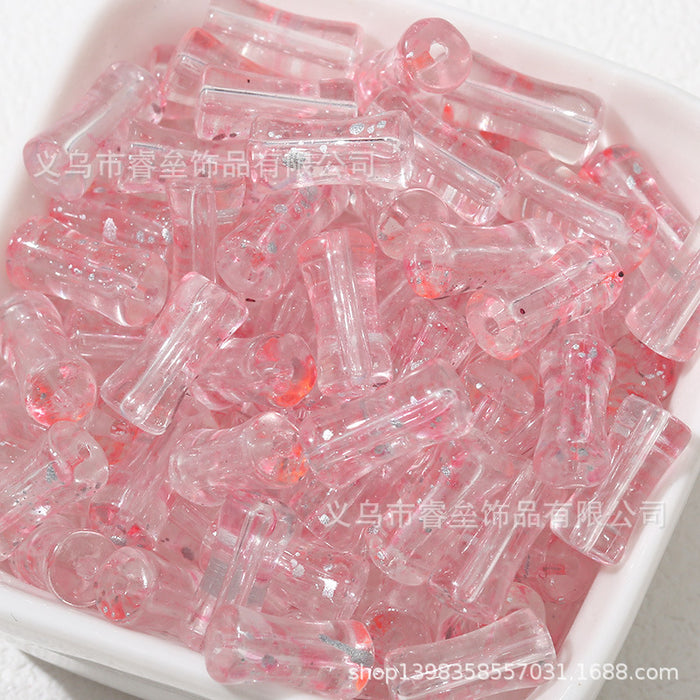 Wholesale 50pcs Bamboo Joint Glass Loose Beads 6mm