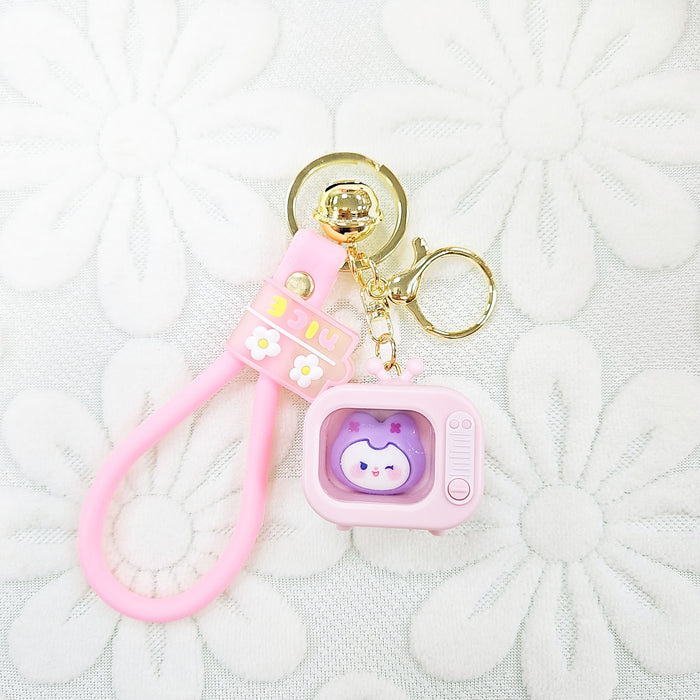 Wholesale Luminous Small TV Cartoon PVC Keychain JDC-KC-LuoYan011