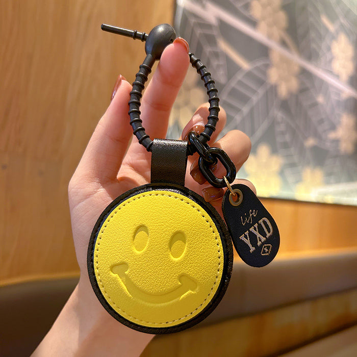 Wholesale Leather Smiley Keychain JDC-KC-WWX001