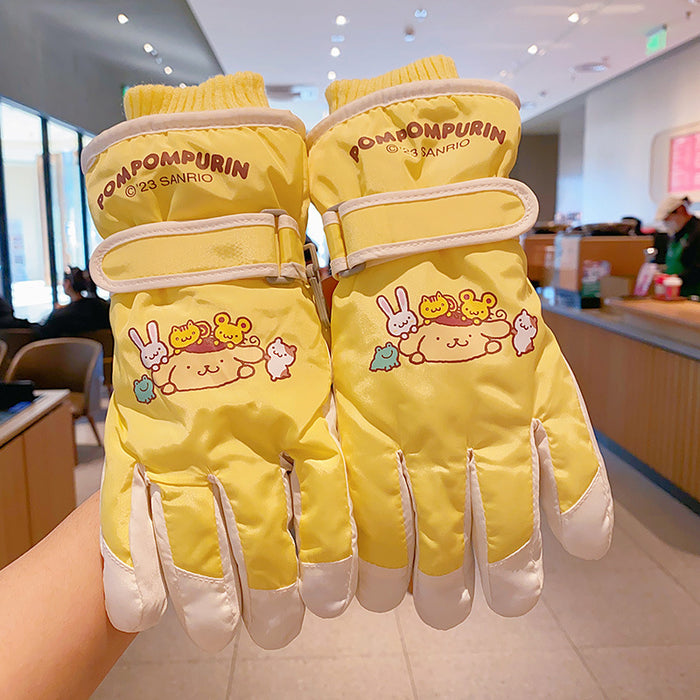 Wholesale Cartoon Windproof and Antifreeze Fleece-Lined Gloves