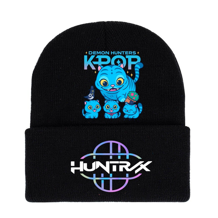 Wholesale Kpop Cartoon Knit Hat Solid Color Wool Hat