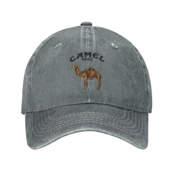 Wholesale Chic Camel Print Washed Baseball Cap Retro Distressed Style Breathable Everyday Fashion Accessory