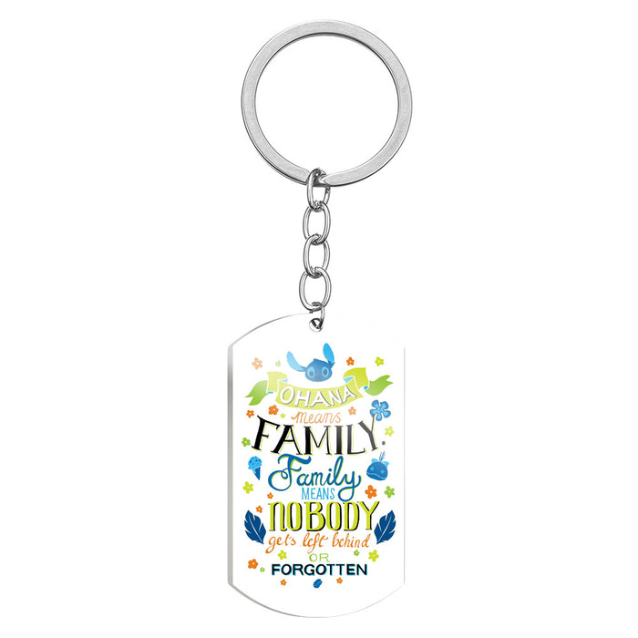 Wholesale Cartoon Color Printing Stainless Steel Keychain JDC-KC-HuanYu028