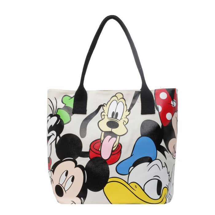 Wholesale Cartoon Large Capacity Canvas Shoulder Bag Women's Casual All-match Tote Bag Student School Bag