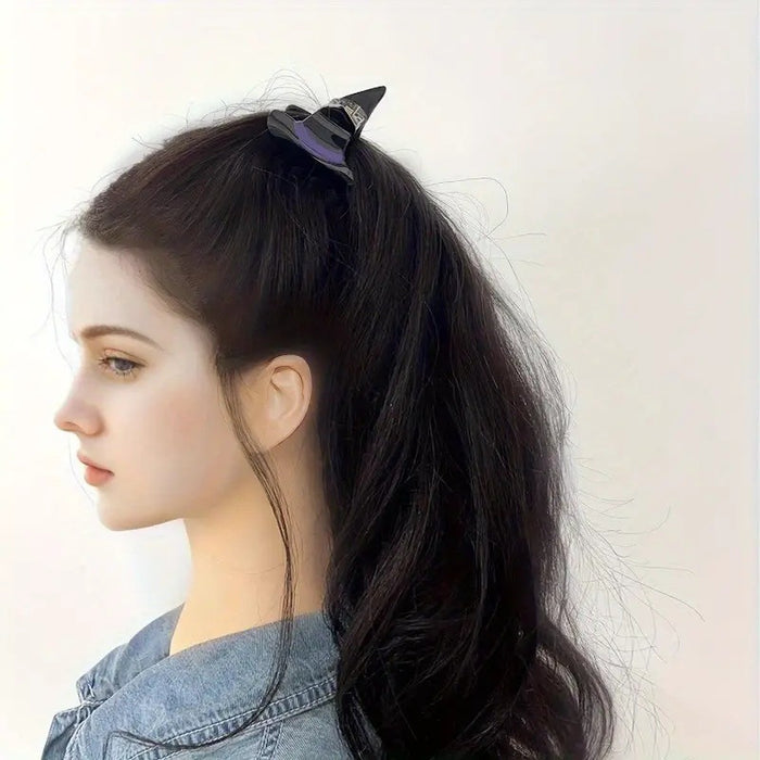 Wholesale Witch Hat Grab Clip Black Cat Hairpin Ghost Head Horsetail Clip Pumpkin Shark Clip Dark Wind  Headwear
