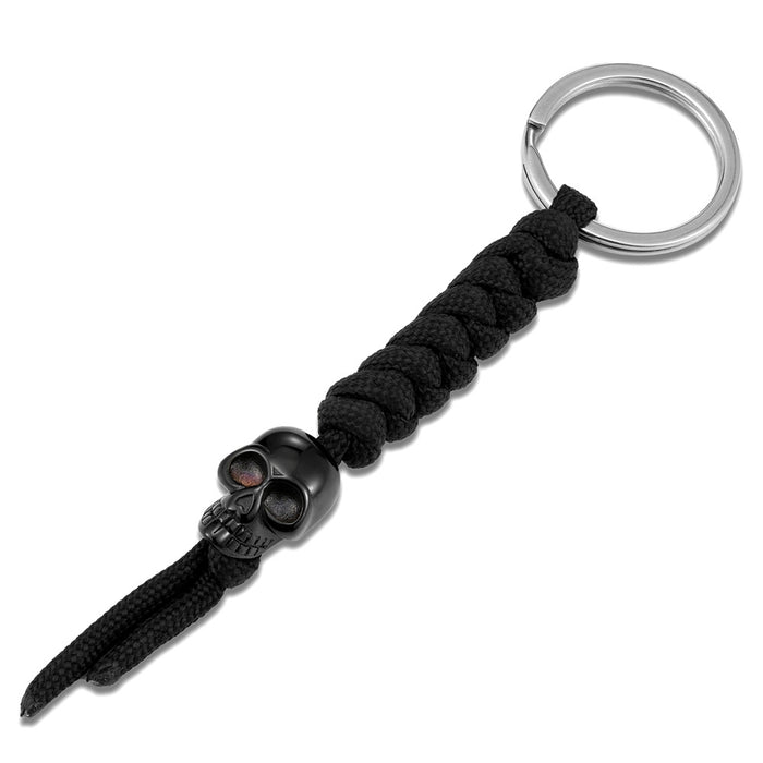 Wholesale Creative Decorative Keychain Gold Silver Fashion Skeleton Stainless Steel Hand Woven Rope