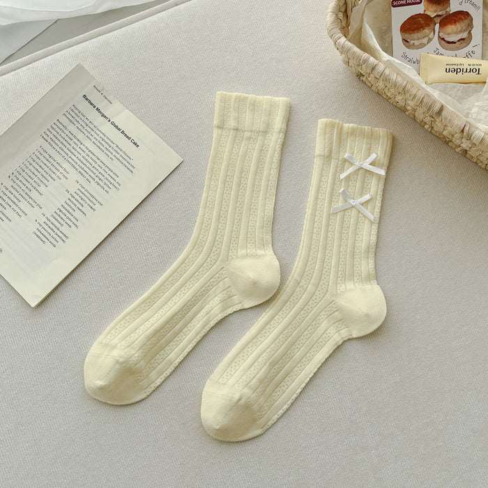 Wholesale Bow socks, thin ballet socks, lace socks, mesh cotton socks