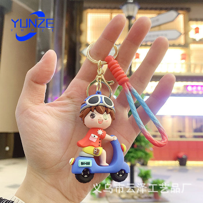 Wholesale Cute Cartoon Riding a Little Donkey Keychain JDC-KC-YunZ004